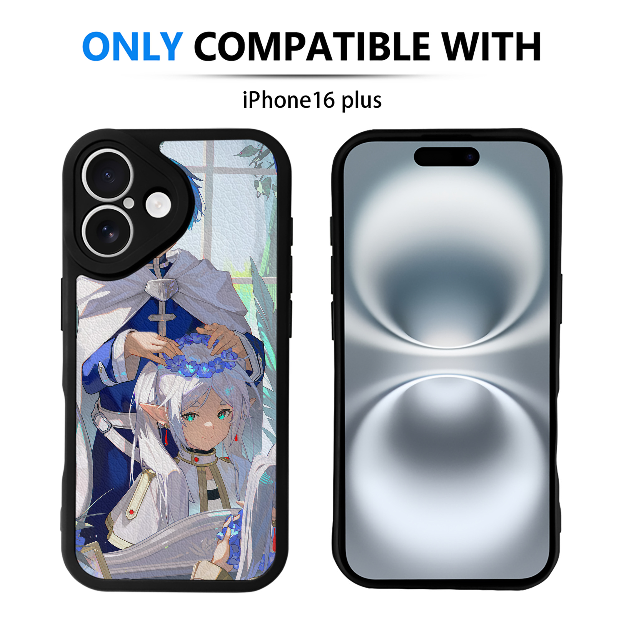 （画像用） 葬送のフリーレン Frieren 【iPhone 16シリーズ対応】シリコンスマホケース（レザー調） 材質：シリコン